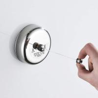 Línea de Ropa Retrácthil-Tendedero Interior de Pared Tendedero de Acero Extensible Inoxidable para Baño Hotel, 3 Metros (Plata) - details 2