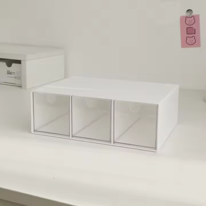 Organizador De Joyería Y Maquillaje Con Cajones Superpuestos De Diseño Monolítico Para Almacenamiento De Pulseras Y Collares Caja De Almacenamiento Para El Hogar Material Plástico Color Blanco - 1