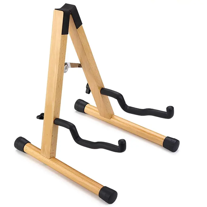 Soporte de Guitarra de Madera portátil Soporte de Bastidor de Instrumentos de Cuerda Vertical Desmontable para Bajo de Guitarra acústica - 1