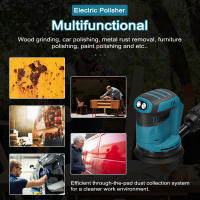 Máquina De Pulir Y Mezclar Brillo De Metal Y Madera 125mm 90W Motor Sin Escobillas Sándwich Orbital Cero Cable Para Automóviles Y DIY En Casa - details 9