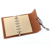 Cuaderno De Diario Lindo Con Embossado De Hojas Y Colgantes Retro Cubierta De Cuero Sintético PU Libro De Bocetos Y Notas - details 4