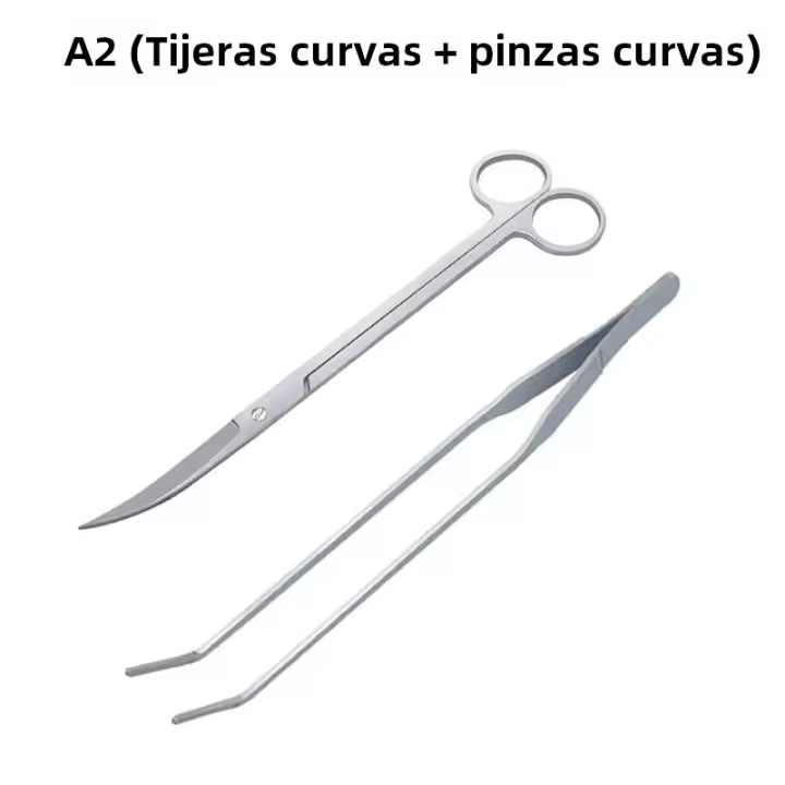 Juego De Herramientas Para Acuario Acrílico Y Hierba Con Tijeras Y Pinzas De Acero Inoxidable Herramientas De Limpieza Para Tanque De Peces Accesorios Para Acuario - 1
