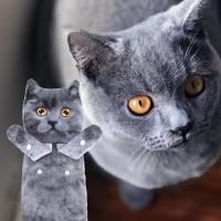 Divertidos Gatos Toalla de Mano-Decoración Gato Toalla Colgantes para Baño Trapos de Cocina-Animal Absorbente suave Toallas-regalos Graciosos Para Originales Mujer Amantes de Los Gatos-Corto Azul - details 1