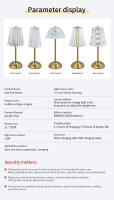 Lámpara De Mesa LED Cristal Dimmer Recargable Luz Nocturna Para Lectura Cama Dormitorio Decoración Retro Hotel Bar - details 8