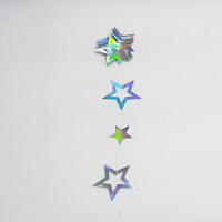Guirnalda De Estrellas De Papel Plateado 3.7M 12.1ft Para Decoración De Habitaciones Fiesta De Cumpleaños Graduación Año Nuevo - details 5