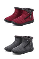 Botas De Invierno Para Mujer Impermeables Con Cremallera Botines De Invierno Botas De Nieve Con Forro De Peluche Corto - details 22