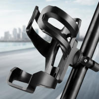 Soporte De Vaso Para Motocicleta Montado En Manillar Y Espejo Retrovisor Accesorio De Ciclismo Negro Material PC+Aluminio Ajustable Para Bicicletas Y Vehículos Eléctricos - details 2
