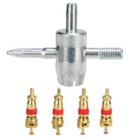 Kit De Herramientas Para Reparación De Válvulas De Neumáticos De Coche 4 En 1 Quítalos Y Colocalos Herramienta De Extracción De Válvulas De Neumáticos 4 Caminos Kit De Destornillador - details 8