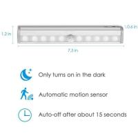 Luz LED con sensor de Movimiento (paquete de 3), Luz Nocturna LED recargable por USB para el hogar, La Cocina y la Oficina (Blanca) - details 1