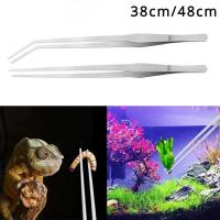 Pinzas De Acero Inoxidable Para Acuario 38/48cm Herramienta Para Plantas De Piscina Y Alimentación De Aves Y Reptiles - details 0