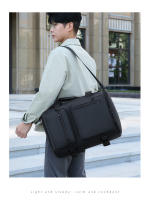 Mochila multifuncional, bolso de hombro para hombre, bolso de cuero para computadora portátil, bolso escolar para estudiantes, estilo universitario, color negro - details 15