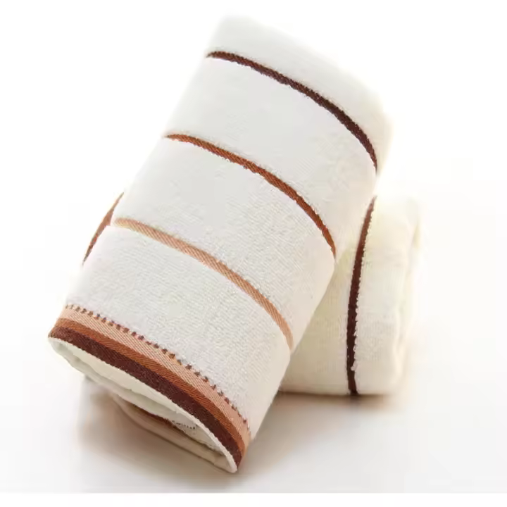 Toalla de algodón espesada de 32 hilos que absorbe la humedad, toalla facial suave, agradable para la piel y transpirable, toalla facial, toalla de algodón, 8098 amarillo 2 piezas - 1