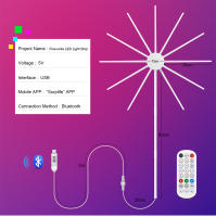 Luces De Fuegos Artificiales USB Bluetooth RGB LED Impermeables Para Jardín Camping Decoración De Habitaciones Lámpara De Garlanda LED Para Festividades - details 1