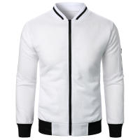 Sudadera Casual Para Hombre Con Cierre De Cremallera Y Collarín De Stand Waffle Para Otoño E Invierno Material Poliéster - details 5