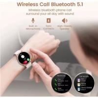 Smartwatch para Mujer - 1.39" Pantalla Táctil IPS, Impermeable, Multifuncional, 230mAh Batería, Compatible con iOS, Monitoreo de Salud (Ritmo Cardíaco, Sueño, Oxígeno en Sangre) - Estilo Deportivo, correa de acero dorada - details 12