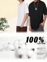 Camiseta Casual Para Hombre 100% Algodón Cuello Redondo Manga Corta Suave Y Cómoda Para Verano Uso Diario Interior Exterior - details 1