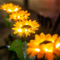 Lámpara Solar IP65 Impermeable Para Exterior Iluminación LED En Forma De Girasol Decorativa Para Jardín Camino Paisaje - details 6