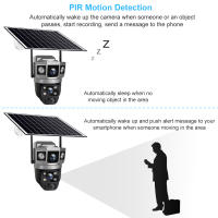 Cámara De Seguridad IP Exterior Inalámbrica 6K 12MP Con Doble Lente Y Sensor Solar WiFi Monitorización Con Batería Y Detección De Movimiento PIR - details 8