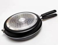 HAPPY FRIENDS Sartén Doble Volteadora Tortilla Antiadherente Ø24cm. Valida para todo tipo de cocinas, apta para lavavajillas, teflon, Muy alta calidad, garantía de por vida, Sartén para tortillas o para usarla como 2 sartenes - details 1