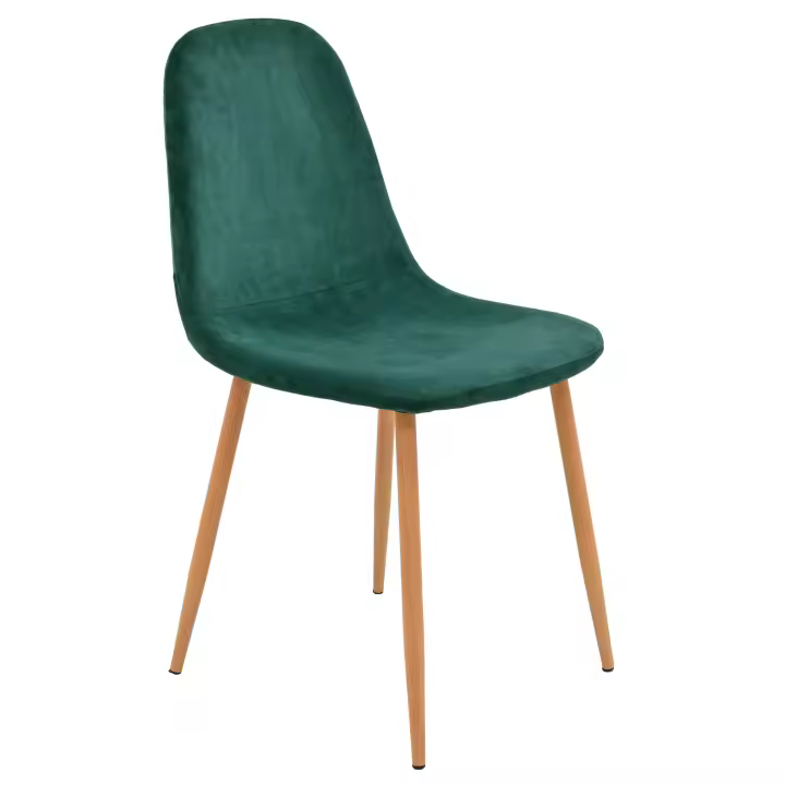 Silla EPOQUE, metal, terciopelo verde - 1