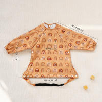 Aguerrido Elinfant Delantal De Bebé Con Bolsillo Resistente Al Agua Y Diseño Lindo Para Alimentación Sin Manchas Largo De Manga Única - details 1