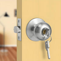 Perilla De Puerta Con Cerradura De Acceso Controlado Para Interiores Y Exteriores Apto Para Habitaciones Baños Material De Acero Inoxidable - details 1