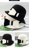 Nueva Gorra De Lana Floral Para Mujer Invierno Fedoras Vintage Western Bucket 10 Colores Calientes Sombreros Bowler H3 - details 8