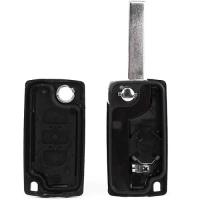 Banner - Carcasa mando llave del coche 3 botones compatible con peugeot y citroen negro v2