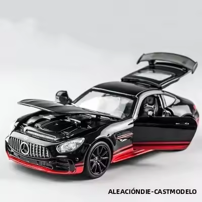Coche De Colección Mercedes Benz GTR AMG 1:32 Con Sonido Y Luz Aleación De Metal Juguete Para Niños Regalo Modelo De Carreras a Escala - 1