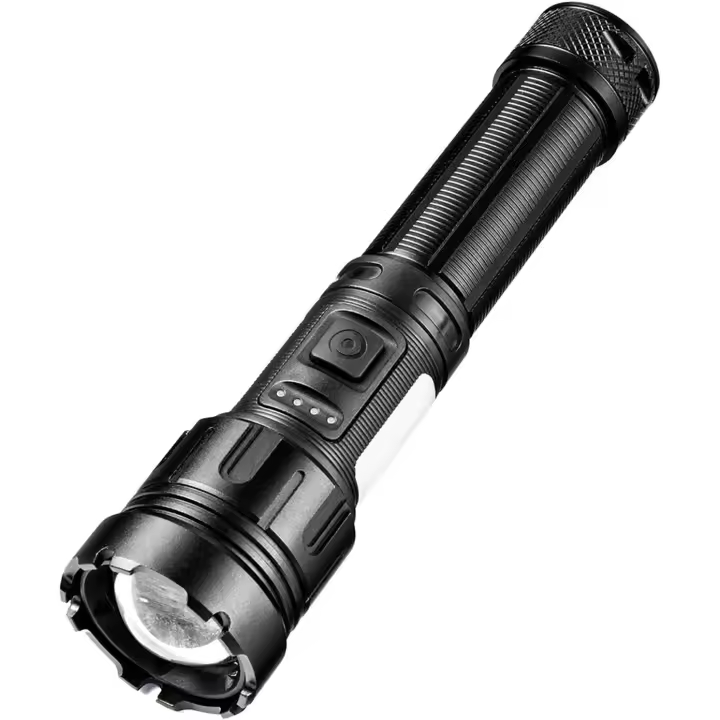 Mini linternas recargables con 7 modos, linternas LED, linterna P50, luz de mano escalable para senderismo, acampada y emergencias,Linterna Recargable - 1