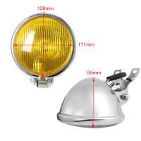 Faros De Motocicleta Retro Redondos Con Soporte Electroplata Vintage Para Honda Hayabusa Suzuki Harley Yamaha Bicicleta De Tierra - details 1