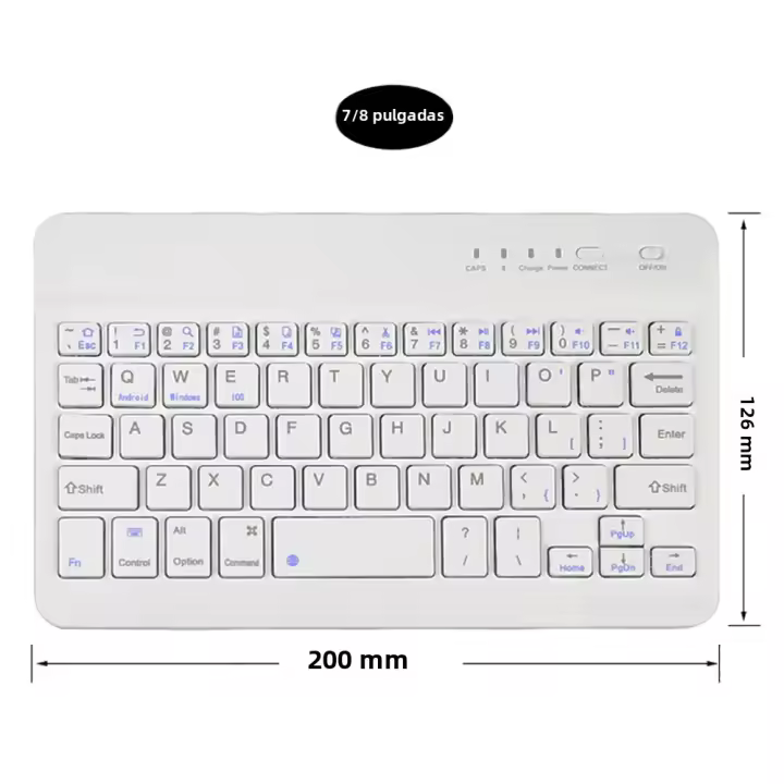 Teclado Inalámbrico Bluetooth Universal Con Funda De Cuero Y Soporte Para Tablet iPad 7 8 Pulgadas 9 10 Pulgadas iOS Android Windows - 1