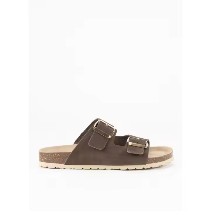 Sandalia de Piel para Mujer en Color Marrón - 1