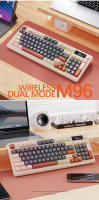 Teclado Inalámbrico M96 Bluetooth Para Gaming Con Pantalla Ergonómico Multidevice Conexión Electrónica De Parche Conductivo Estilo Laptop Y Tablet Iluminación Multicolor - details 14