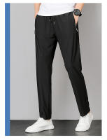 Pantalones De Seda Para Hombre De Verano Talla Grande 7XL Algodón Elástico Moda Casual Estilo Deportivo Con Bolsillos Cintura Media - details 3
