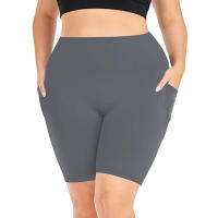 Shorts De Yoga Para Mujer Talla Grande Verano Deporte Estirado Con Bolsillo Pantalones Fitness Transpirables Cómodos Y Elegantes - details 4