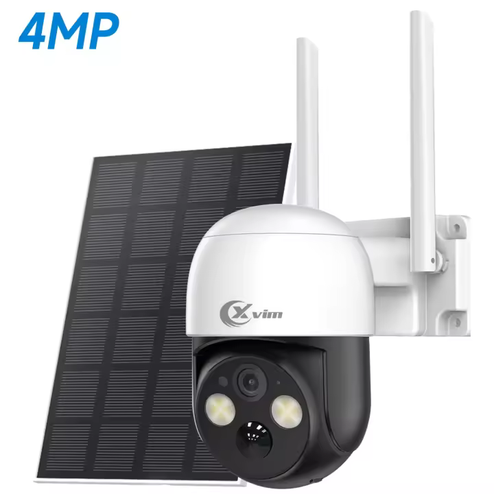 Cámara Solar Exterior Wireless XVIM 4MP Vigilancia De Seguridad Con Visión Nocturna Y Detección De Movimiento Wifi 2.4G Angulo De Visión 110° - 1