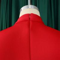 Vestido Elegante De Fiesta Para Mujer 2024 Con Cuello Con Lazo Manga Corta Cintura Alta A-Line Plisado Hasta El Tobillo Vestido De Cumpleaños - details 29