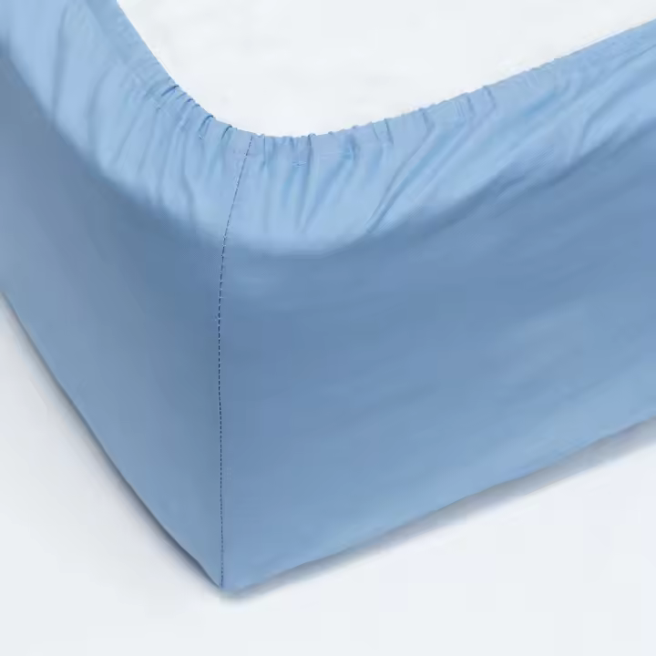 Llartextil Sabana Bajera Classic Azul 144 Hilos Algodón Suave - 1