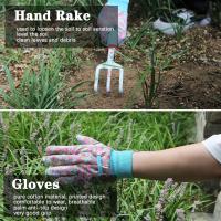 Juego de herramientas de jardinería de 16 piezas, juego de Regolo de herramientas manuales para Jardín de Flores, Regalos de jardinería para hambres y Mujeres con Tijeras de Podar y Bolsa de almacenamiento - details 2