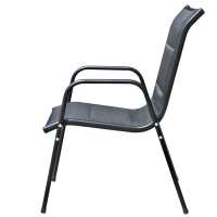 vidaXL Juego de comedor de jardín 5 piezas de acero negro - details 5