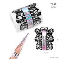 100pcs Formas De Uñas Artísticas Para Gel UV Extensión De Acrílico Estampado Francés Herramienta De Manicura Stencil Adhesivo Creativo Y Conveniente Para Uso Profesional O Doméstico - details 21
