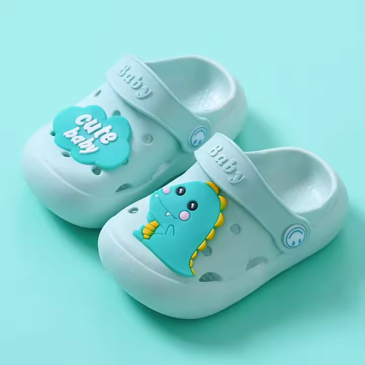 Zapatillas De Holes Para Niños Y Niñas Transpirables Antideslizantes Ligeras Con Suela Suave Para Uso Externo Estilo Sandalias De Verano Con Estampado Animal - 1