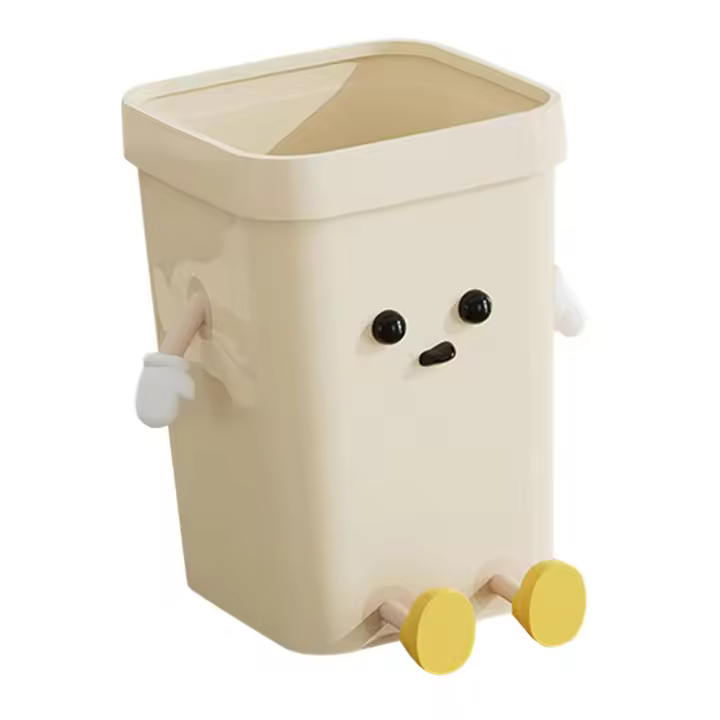 Bandeja Creativa Y Ligera Para Basura Interesante Y Bonita Recipiente De Basura Para El Hogar Baño Sobre La Mesa Sala De Estar Estilo Sin Tapa Material PP - 1