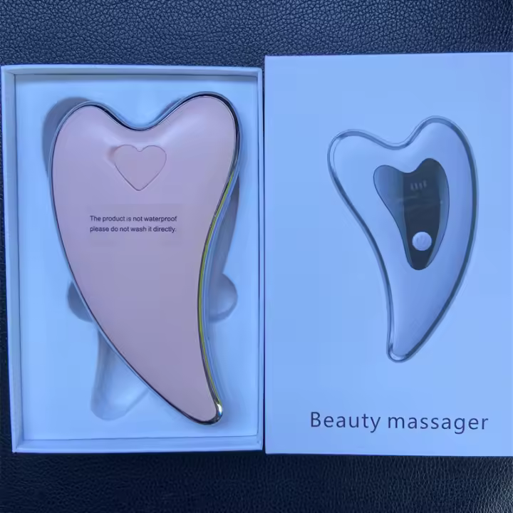 Raspador facial eléctrico, instrumento de belleza facial, masajeador de vibración con calor recargable, masajeador raspador de cara, cuello y cuerpo, regalo de vacaciones para niñas - 1