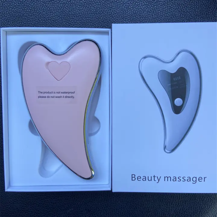 Raspador facial eléctrico, instrumento de belleza facial, masajeador de vibración con calor recargable, masajeador raspador de cara, cuello y cuerpo, regalo de vacaciones para niñas - 1