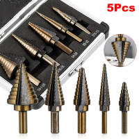 Juego De 5 Piezas De Broca Angular Triangular Rojiza Y Negra Para Aleación De Aluminio Herramienta De Abertura De Agujeros Con Sistema Británico - details 0