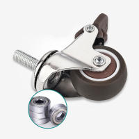 4Pcs Rodillos De Goma Para Muebles Ruedas Universales Silenciosas 360° Giratorio Para Mesa De Trabajo Carrito Silla Accesorios Domésticos Metálicos Y Goma Tamaño 1/1.25/1.5/2 Pulgadas - details 3