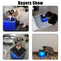 Dispensador de agua para mascotas con filtro de recirculación para agua dulce, fuente de beber automática para gatos, carga USB con iluminación LED - details 10