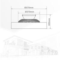 Ventilador de Techo Led Garsaco Fan Niskot, 40W, 57CM, 3 Tipos de Luz, Control Remoto, Efecto Madera - details 5